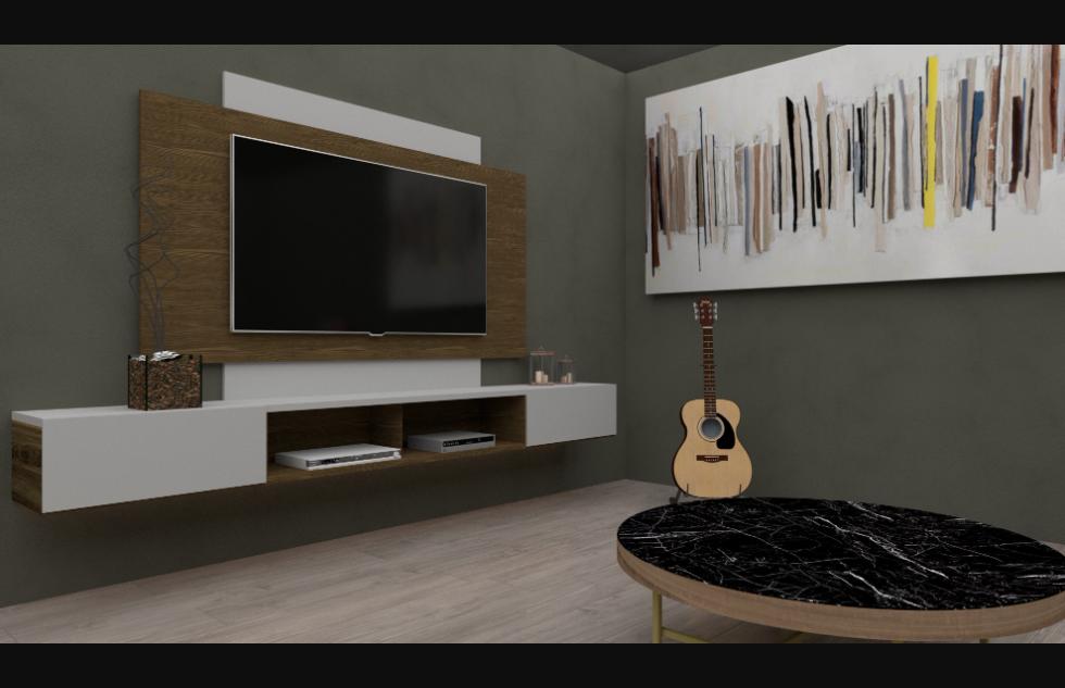 High gloss laminate TV unit